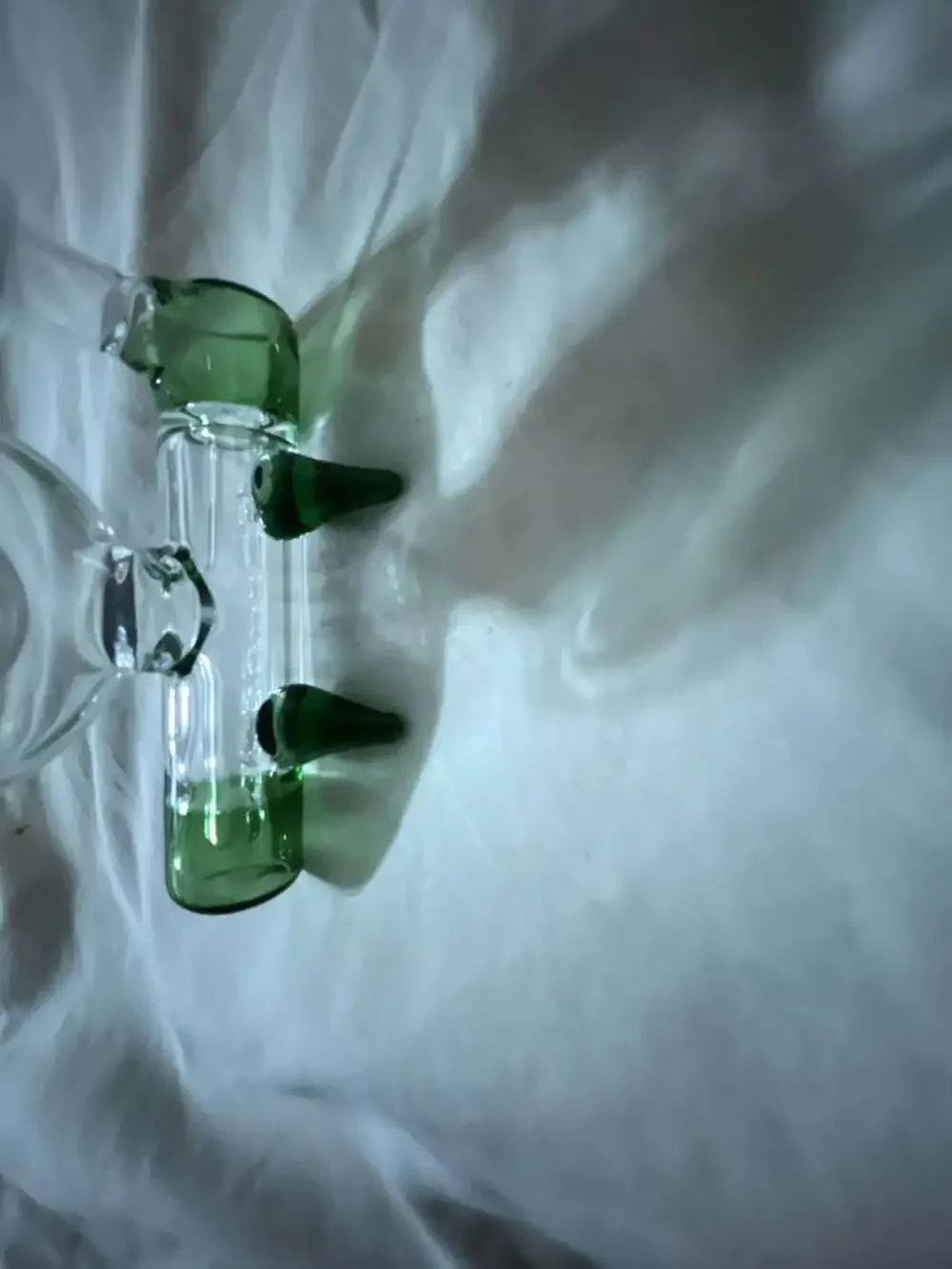 Green and Clear Glass Water Piece